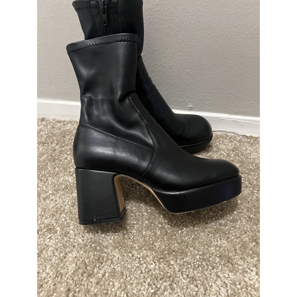 Silent D Platform Otto Boot Black Pull On Ankle Boot For Anthropologie sz 6 - Picture 4 of 11